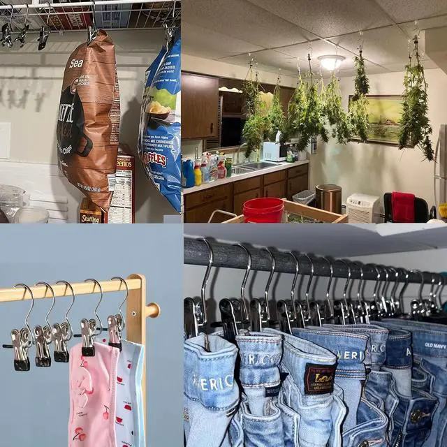 Alt view image 6 of 7 - 20 Pack Hanging Clip, Stainless Steel Boot Hanger for Closet Organizer, Clothes Pins Laundry Clip for Hanging Jeans, Pants, Towel, Hat, Wigs, Sock, Blanket, Rugs