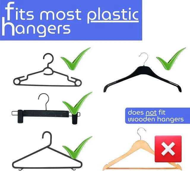 Alt view image 5 of 6 - Hanger Hooks - Space-Saving Closet Organizers - Connector Hooks for Clothes, Accessories & Bags - 20 Pack of Black