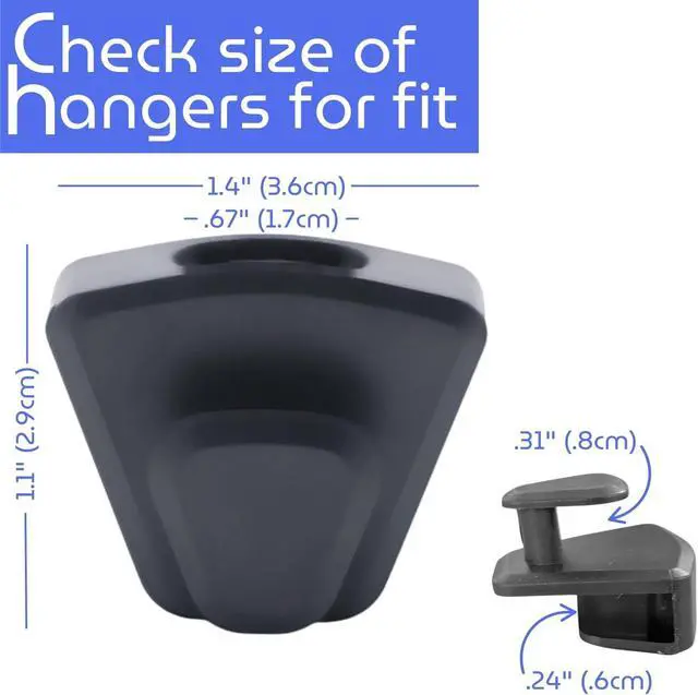 Alt view image 6 of 6 - Hanger Hooks - Space-Saving Closet Organizers - Connector Hooks for Clothes, Accessories & Bags - 20 Pack of Black