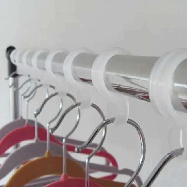 Alt view image 5 of 6 - 50 Pcs Plastic Windproof Hanger Hooks Clothes Hanger Buckle Clip Laundry Hanging Hooks Closet Rod Hanging Tool for Drying Rack