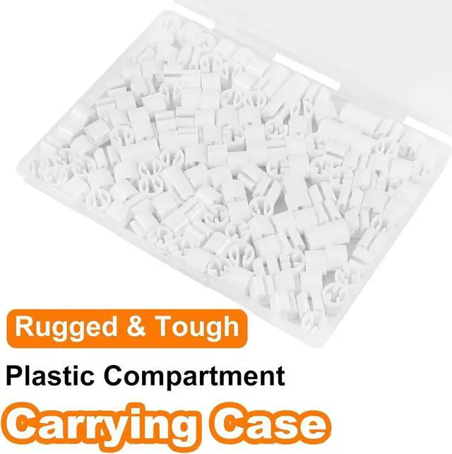 Alt view image 6 of 7 - 150Pcs Clothes Hanger Markers Blank Tags, Hanger Size Markers | Plastic Garment Hanger Size Markers, Fit 3.5mm Rod for Clothing Snap Number Labels Accessories Color Coding, White