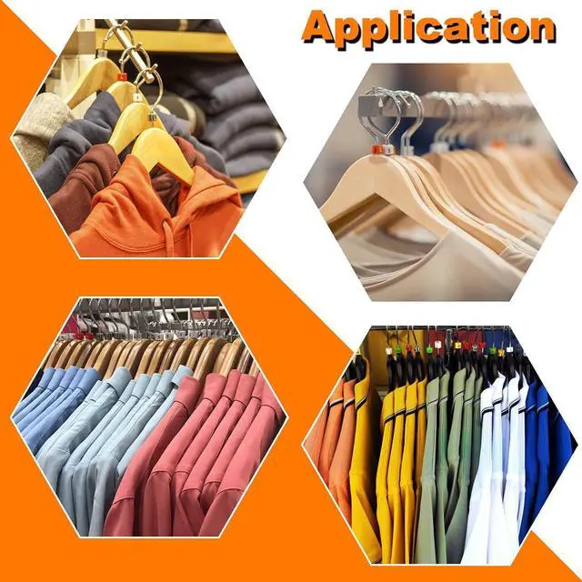 Alt view image 7 of 7 - 150Pcs Clothes Hanger Markers Blank Tags, Hanger Size Markers | Plastic Garment Hanger Size Markers, Fit 3.5mm Rod for Clothing Snap Number Labels Accessories Color Coding, White