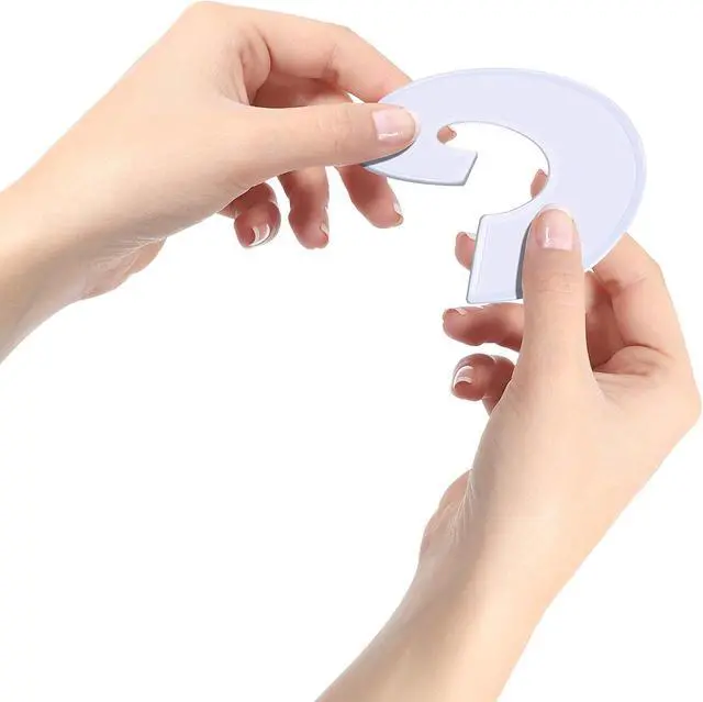 Alt view image 4 of 6 - Vantasii 30 Pack White Round Clothing Size Closet Rack Dividers Hangers with 1 Bonus Marker (Outer 3.5, Inner 1.38 in Diameter)