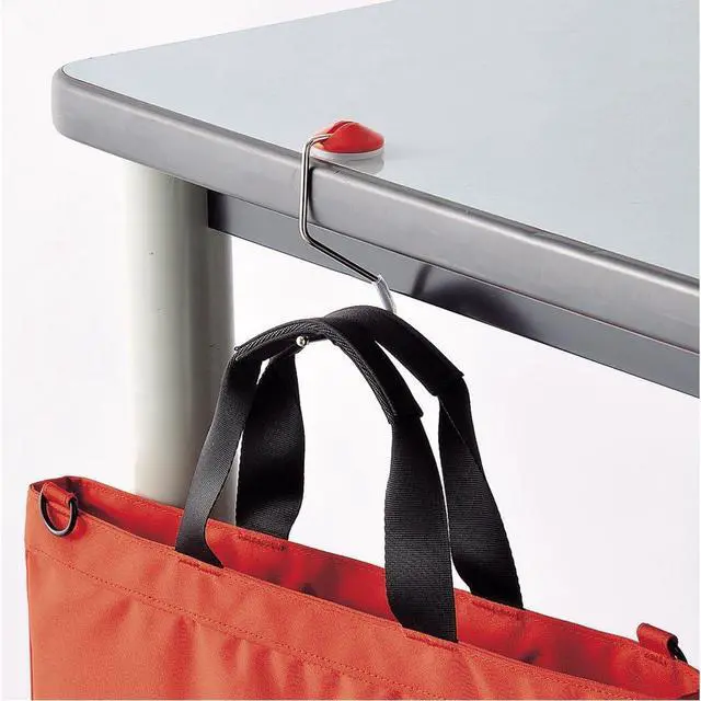 Alt view image 2 of 7 - LIHIT LAB Lightweight Purse Hanger for Table, Bag Hanger, Purse Holder, Desk Hook for Gym, Restaurant, Office, Holds up to 11 pounds, 4" x 2'', Beige (A7595-16)