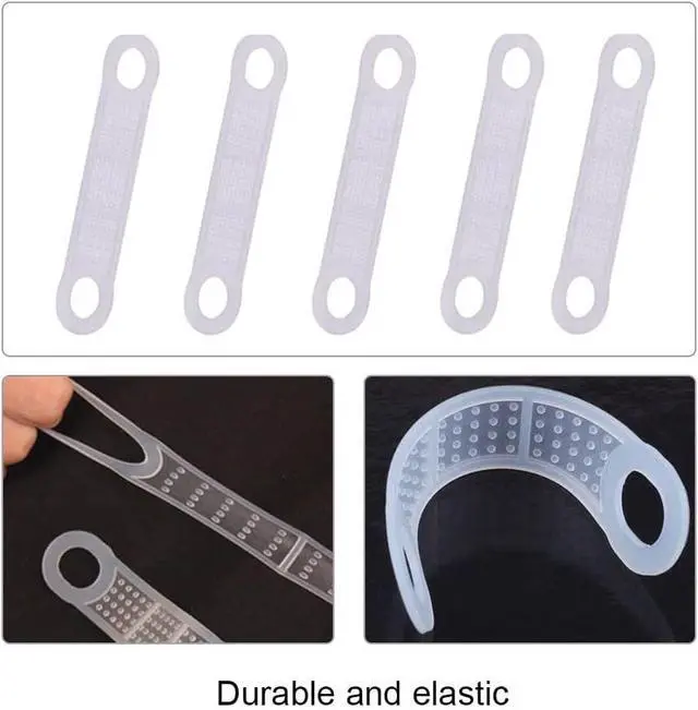 Alt view image 2 of 7 - 50 Pcs Velvet Non Slip Hangers Rubber Hangers Grips Transparent Strips for Wood Plastic Hangers
