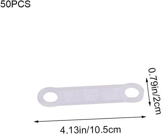 Alt view image 7 of 7 - 50 Pcs Velvet Non Slip Hangers Rubber Hangers Grips Transparent Strips for Wood Plastic Hangers