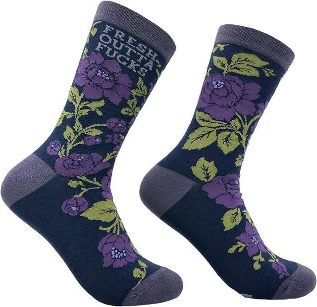 Main image of Sarcastic Womens Socks with Funny Sayings and Crazy Language for Girls | Funny Graphic Socks, Graphic Sock, Cool Sarcastic Sock, Stretchy and Soft, Novelty Socks