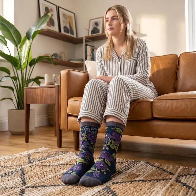 Alt view image 2 of 7 - Sarcastic Womens Socks with Funny Sayings and Crazy Language for Girls | Funny Graphic Socks, Graphic Sock, Cool Sarcastic Sock, Stretchy and Soft, Novelty Socks