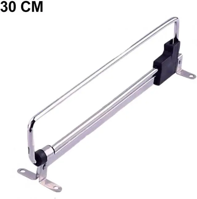 Alt view image 2 of 7 - Heavy Duty Retractable Wardrobe Closet Pull Out Rod, Hanger Trousers Pull Out Hanger Rail Telescopic, Closet Rod for Wardrobe Houseware Clothing Organizer Holder(size:30cm)
