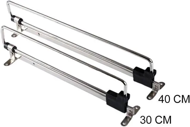 Alt view image 4 of 7 - Heavy Duty Retractable Wardrobe Closet Pull Out Rod, Hanger Trousers Pull Out Hanger Rail Telescopic, Closet Rod for Wardrobe Houseware Clothing Organizer Holder(size:30cm)