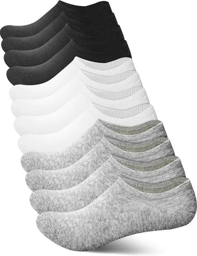 Main image of Buauty No Show Socks Womens Men Ankle Socks Short Low Cut Invisible Liner Non Slip Casual Athletic Boat Socks 6 Pairs