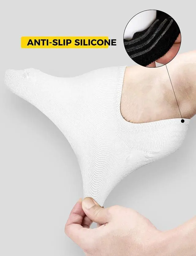 Alt view image 5 of 7 - Buauty No Show Socks Womens Men Ankle Socks Short Low Cut Invisible Liner Non Slip Casual Athletic Boat Socks 6 Pairs