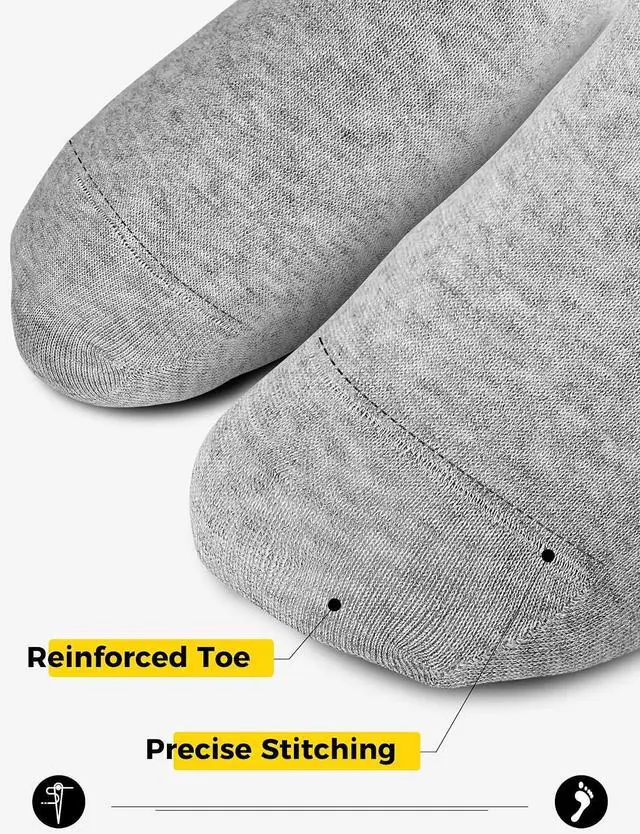 Alt view image 4 of 7 - Buauty No Show Socks Womens Men Ankle Socks Short Low Cut Invisible Liner Non Slip Casual Athletic Boat Socks 6 Pairs