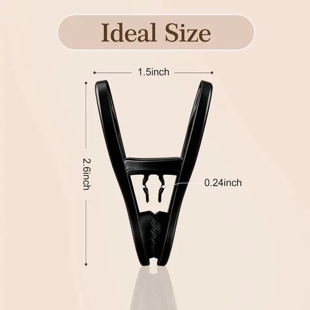 Alt view image 3 of 6 - 30 Pack Hanger Clips for Pants, Skirts, Baby Clothes, Black | 2.6 Inch | Designed for Plastic Hangers | Flexible PP Plastic | Durable for Daily Use | Multi-Purpose Home Organization