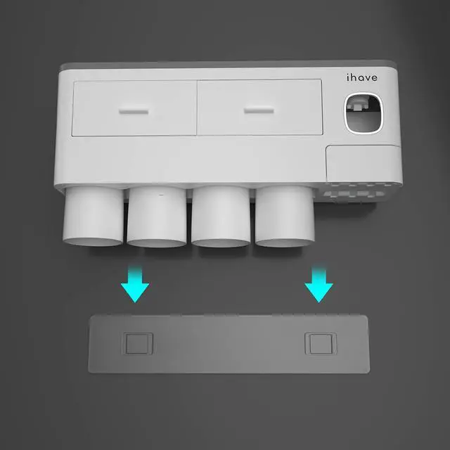 Alt view image 7 of 7 - iHave Replacement Adhesive Strip for 4 Cups Toothbrush Holder Wall Mounted, 1 PCS