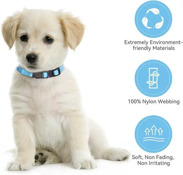 Alt view image 4 of 7 - 16 PCS Puppy Collars, Safety Buckle Collars for Litter Nylon Adjustable Puppy Collars for Small Puppies, Breakaway Whelping Collars Pet Supplies,Stuff,Accessories(S)