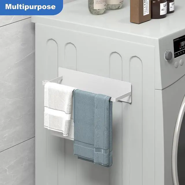 Alt view image 5 of 5 - Magnetic Hanger Organizer, Thipoten Hangers Holder for Washing Machine, Holding up to 30 Velvet/Wire/Plastic Hangers, Perfect Space Saver for Laundry Room (1, White)