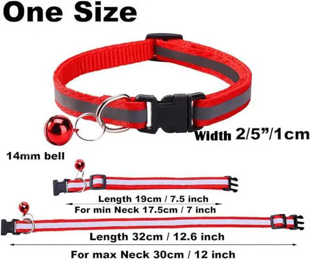 Alt view image 6 of 7 - Pink XXS Puppy Dog Collar with Bell Leash Set, Reflective XS Cat Collars | Soft Nylon Adjustable Buckle for XXS XS Extra Small XSmall Tiny Female Girl Puppies Dogs Pets Cats Kitten Yorkie Chihuahua