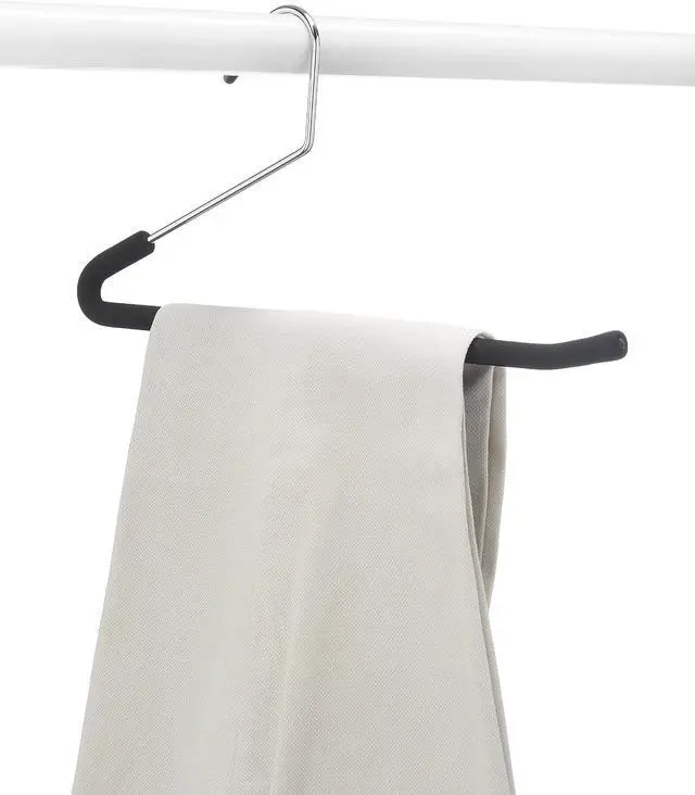 Alt view image 2 of 4 - Slack Non-Slip Hanger with Foam (Set of 3), Black