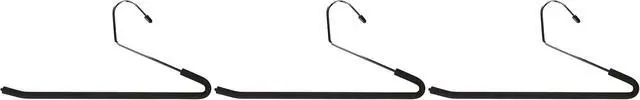Alt view image 4 of 4 - Slack Non-Slip Hanger with Foam (Set of 3), Black
