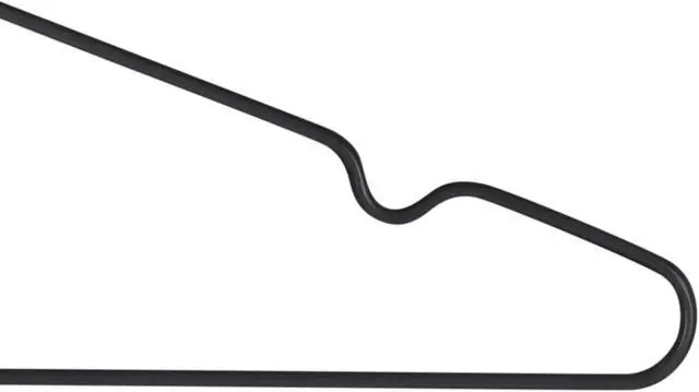 Alt view image 3 of 5 - Simplify 12 Pack Metal Hangers | Dimensions: 15.75"x 7.28"x 0.16" | Space Saving | Durable | Closet Organization | Black