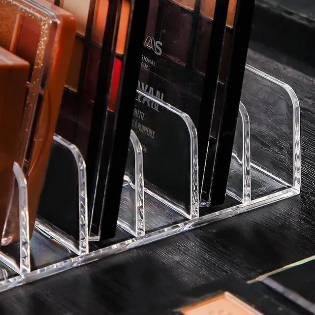Alt view image 5 of 7 - Vowcarol Eyeshadow Palette Organizer, Acrylic 7-Section Divided Makeup Palette Organizer Holder - Clear 2 Pack