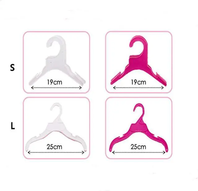 Alt view image 7 of 7 - Pet Clothing Hanger, 10PCS Plastic Anti-Skid Dog Puppy Cat Clothes Clothing Rack for Small Animals (Pink, S