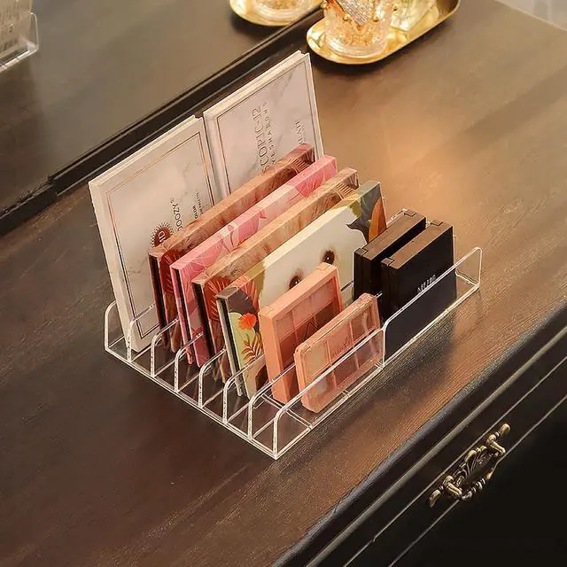 Alt view image 7 of 7 - Vowcarol Eyeshadow Palette Organizer, Acrylic 7-Section Divided Makeup Palette Organizer Holder - Clear 2 Pack