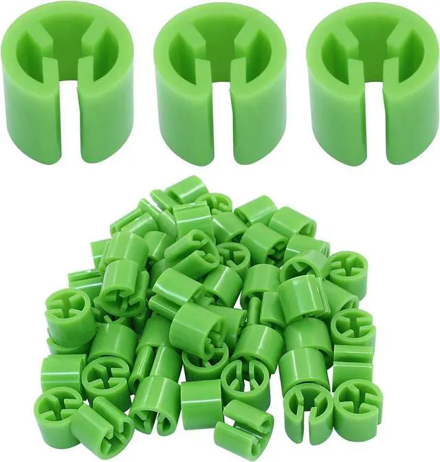 Main image of Clothes Hanger Marker, Light Green, 100Pcs | Blank Clothing Tag Buckle, Plastic Garment Size Markers, DIY Snap Labels