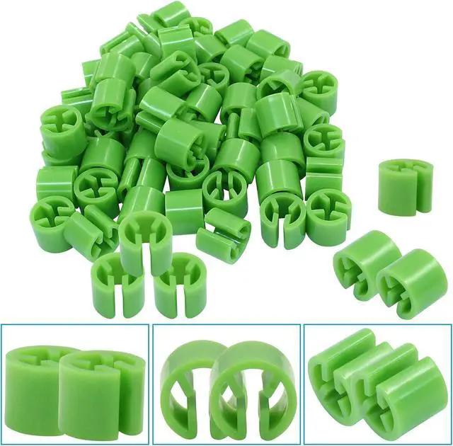 Alt view image 2 of 5 - Clothes Hanger Marker, Light Green, 100Pcs | Blank Clothing Tag Buckle, Plastic Garment Size Markers, DIY Snap Labels