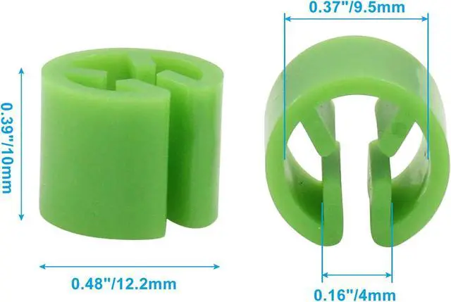 Alt view image 3 of 5 - Clothes Hanger Marker, Light Green, 100Pcs | Blank Clothing Tag Buckle, Plastic Garment Size Markers, DIY Snap Labels