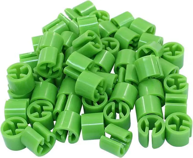 Alt view image 4 of 5 - Clothes Hanger Marker, Light Green, 100Pcs | Blank Clothing Tag Buckle, Plastic Garment Size Markers, DIY Snap Labels