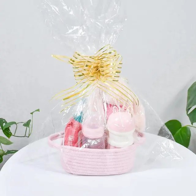 Alt view image 5 of 7 - ABenkle Small Storage Basket, Mini Basket, Cute Tiny Cotton Rope Woven Basket, Shelf Basket, Boho Decorative Toy Dog Cat Basket for Nursery, Bedroom, Spa, Empty Gift Basket - XS, Pink