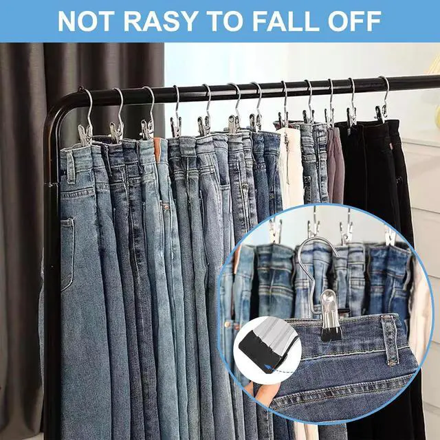 Alt view image 6 of 7 - 24 Pack Hanger Clips, Multi Function Clip Hooks, Laundry Hanging Hooks Clips, Clothes Clips, Closet Hangers, Boot Clips, Sock Clips, Hat Clips, Glove Clips, Trouser Clips, Towel Pins