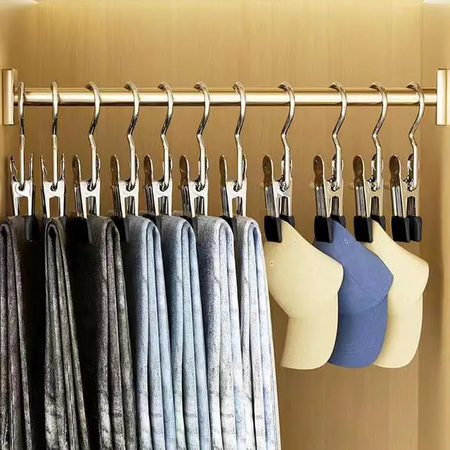 Alt view image 4 of 7 - 24 Pack Hanger Clips, Multi Function Clip Hooks, Laundry Hanging Hooks Clips, Clothes Clips, Closet Hangers, Boot Clips, Sock Clips, Hat Clips, Glove Clips, Trouser Clips, Towel Pins