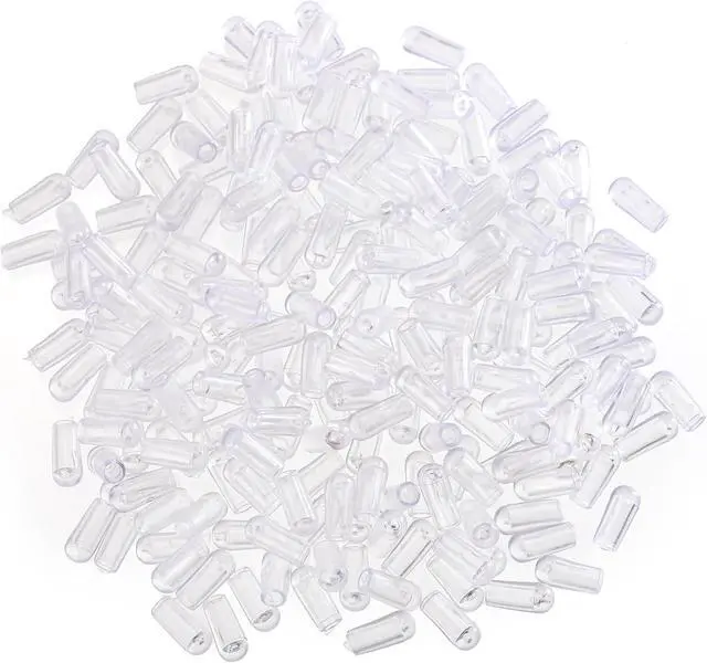 Main image of Tosnail 200 Clear Plastic Clothes Hanger Hook Ends, Hanger Hook Protector Caps for Metal Hangers