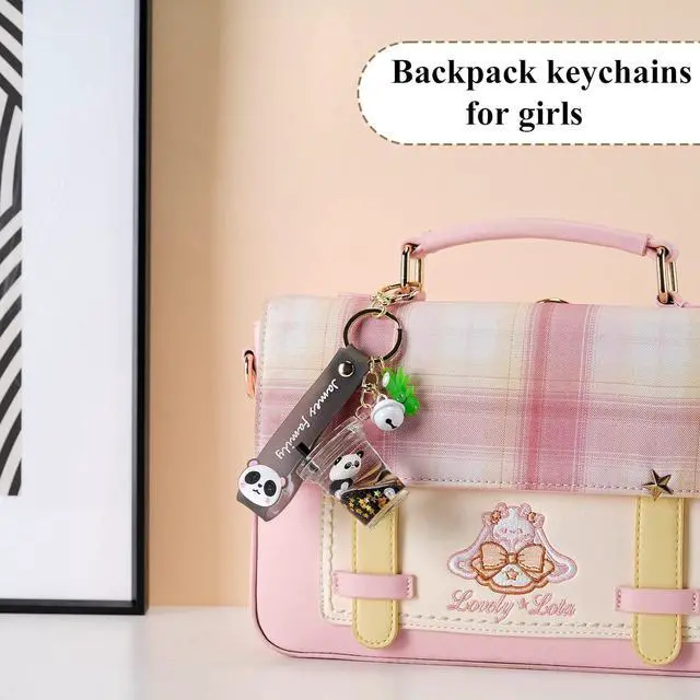 Alt view image 4 of 7 - YOU WIZV Kawaii Bear Boba Keychain - Cute Liquid Water Charm for Backpacks, Adorable Gift for Women Boy Girls