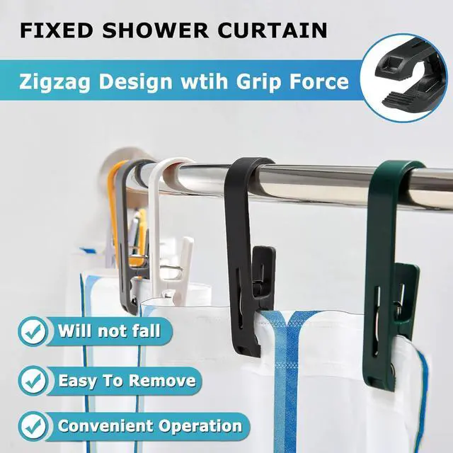 Alt view image 5 of 7 - Laundry Hooks with Clips Hanger Closet Organizer Clamps Socks Boot Bras Towels for Bathroom Wardrobe Kitchen Office 4Pcs (White)