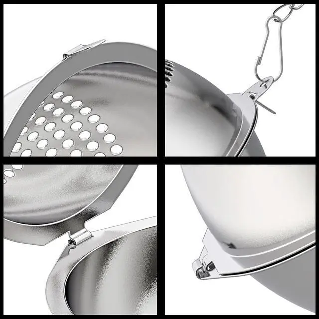 Alt view image 5 of 7 - Food Grade 304 Stainless Steel Mesh Tea Ball 2.1 Inch Tea Infuser Strainer Filter Diffuser for Loose Tea