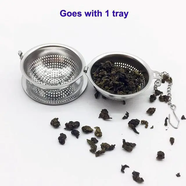 Alt view image 6 of 7 - Food Grade 304 Stainless Steel Mesh Tea Ball 2.1 Inch Tea Infuser Strainer Filter Diffuser for Loose Tea