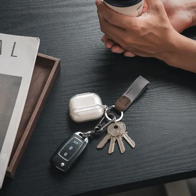 Alt view image 2 of 7 - VULKIT Genuine Leather Keychain for Men & Women Everyday Carry Accessories