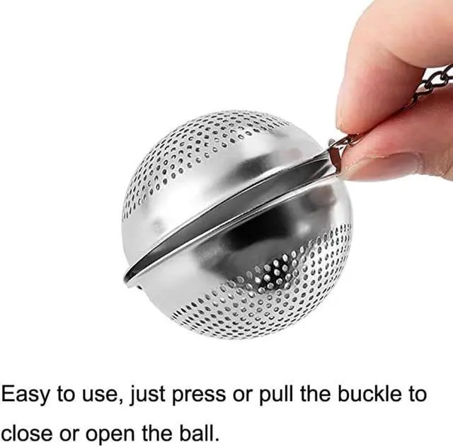 Alt view image 7 of 7 - Food Grade 304 Stainless Steel Mesh Tea Ball 2.1 Inch Tea Infuser Strainer Filter Diffuser for Loose Tea