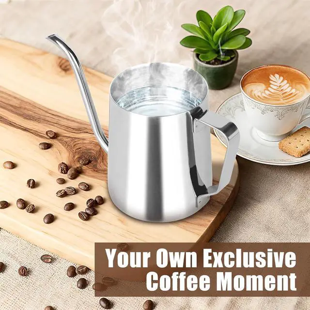 Alt view image 4 of 5 - Pour Over Coffee Kettle,Gooseneck Camping Coffee Pot,Spout Tea Pot,12 oz | Hand Drip Coffee One Serving Pour Over Kettle,Filter Coffee,Drip Cup 350ML 1Pack
