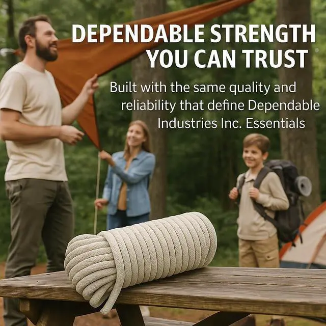 Alt view image 6 of 7 - 100 Ft Heavy Duty Braided Cotton Rope Clothesline Approximately #6 1/4" 6 mm Multi Purpose Home Boat Camping