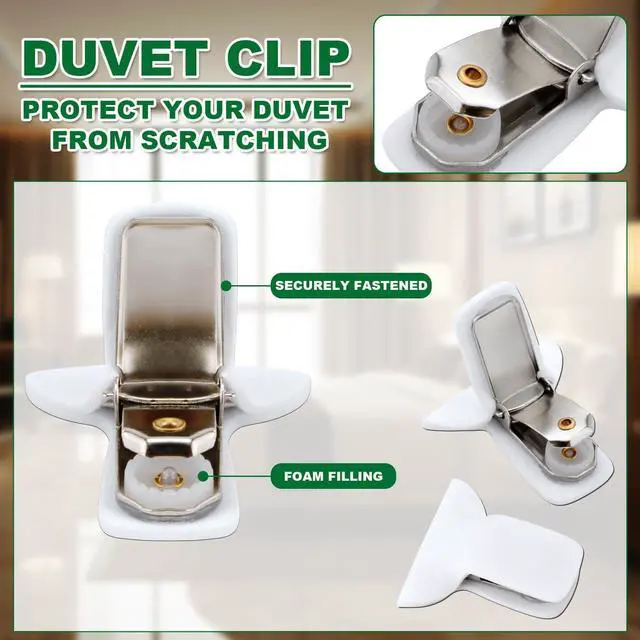 Alt view image 4 of 7 - NQEUEPN 6pcs Duvet Clips for Comforter Inside, Quickly Install Padded Clips Comforter Blanket Fasteners Strong Hold Quilt Clips Duvet Snaps Prevent Comforter from Shifting Bedding Accessories