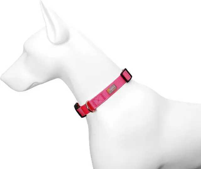 Alt view image 4 of 4 - Basic Dog Collar, Adjustable Nylon for Small Dogs,Hot Pink | Quick Release,Metal D-Ring,