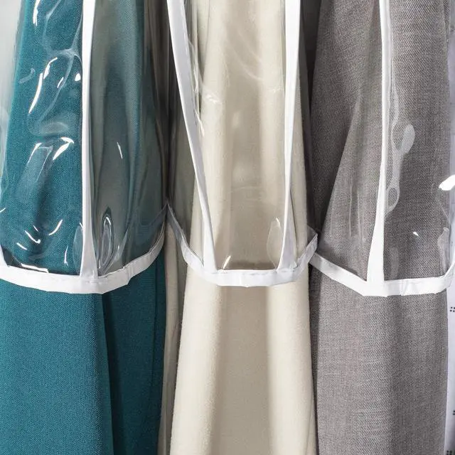 Alt view image 5 of 7 - Set of Three Clear Vinyl Shoulder Covers (Size 12" x 22" x 2")