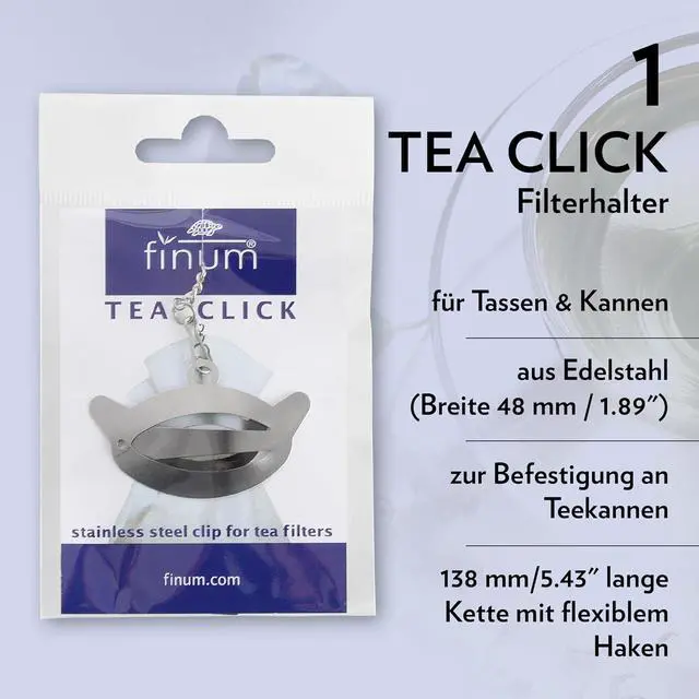 Alt view image 2 of 6 - Finum Tea Click - Stainless Steel Clip for Tea Bag Filters