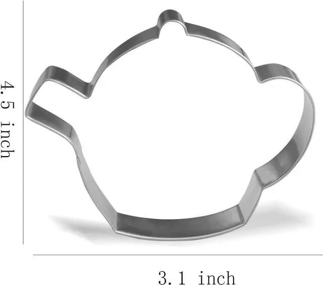 Alt view image 2 of 2 - 4.5 inch Teapot Cookie Cutter - Stainless Steel