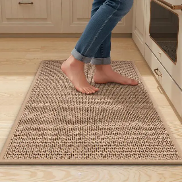 Main image of 20-Inch Wide Kitchen Mats for Floor, Non-Slip Kitchen Rugs, Beige | 20-Inch Wide,Washable,Water Absorbent,Soft Underfoot,Non-Slip Rubber Backing,Easy to Clean,For Kitchen Sink